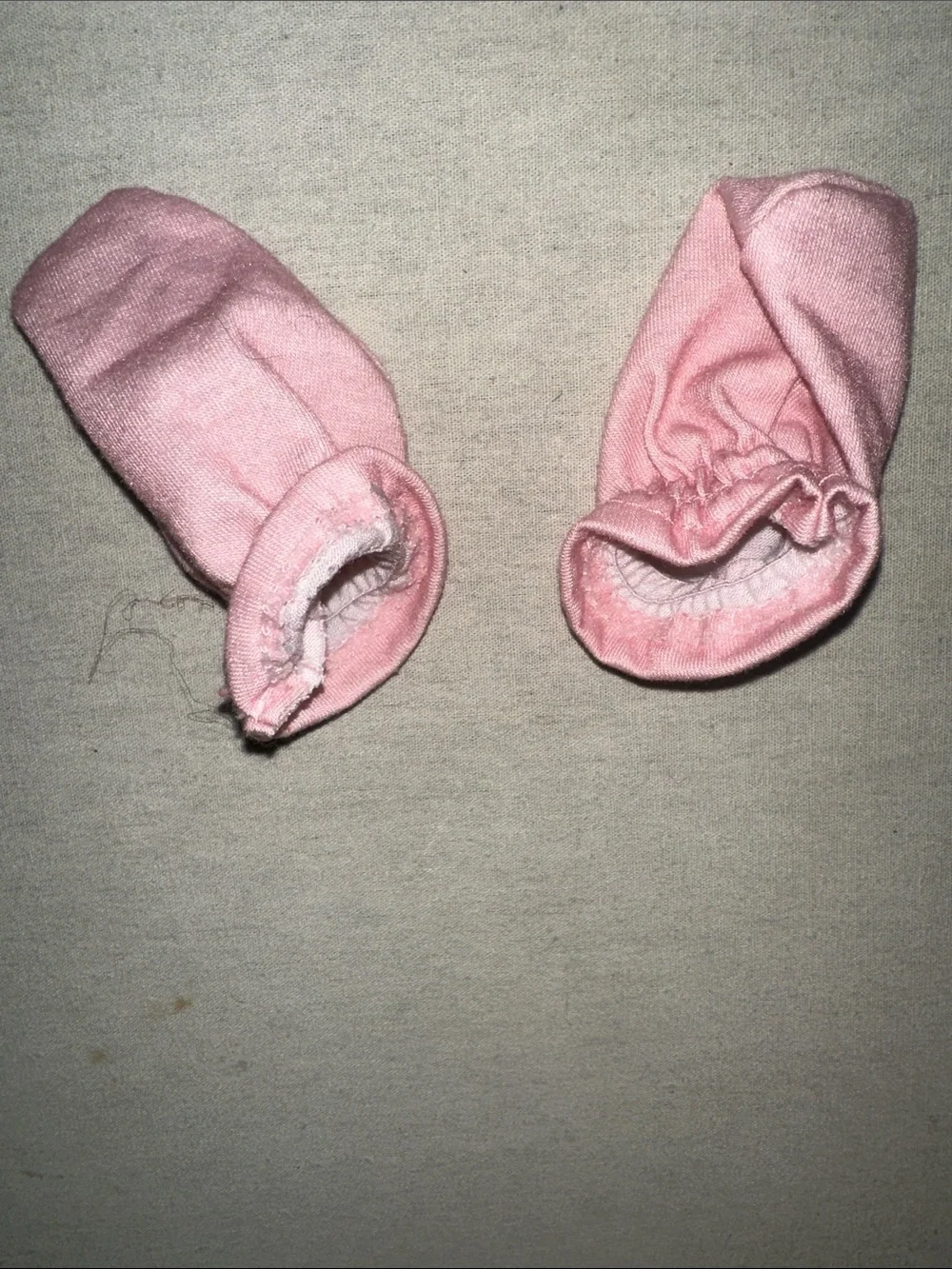 Pink Baby Mittens - Soft Cotton Pair